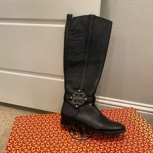 Tory Burch Amanda Riding Boot - Tumbled Leather (31128372) size 8.5